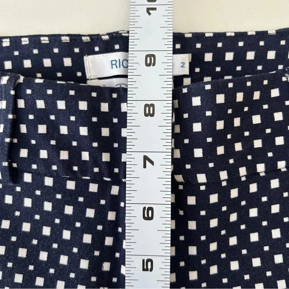 Ricki’s Blue White Cigarette Trousers Slim Ankle Cropped Pants Size 2 - Picture 12 of 16